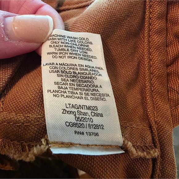 Carhartt Tan Overalls Coveralls Classic Workwear Style Size 24M Cute Chore Bibs - Picture 4 of 7